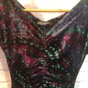 Betsey Johnson Midi Velvet Dress sz S